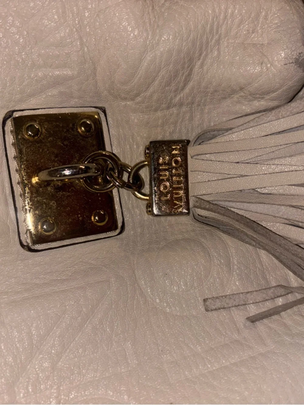 White Louis Vuitton shoulder tote bag - Picture 6 of 6